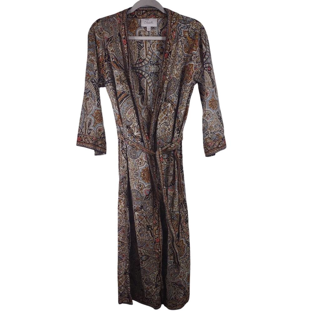 Cleobella Patterned Lightweight Robe, Size XS